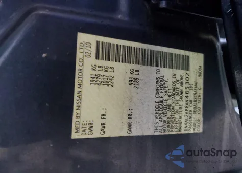 2010 Nissan Altima Base from USA, damaged, VIN 1N4AL2AP8AN465302